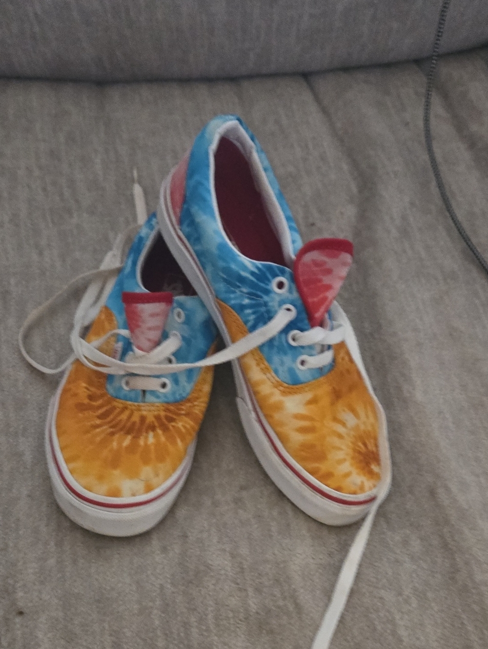 Vans Tie-Dye Low-Top Sneakers in Blue, Orange and Pink